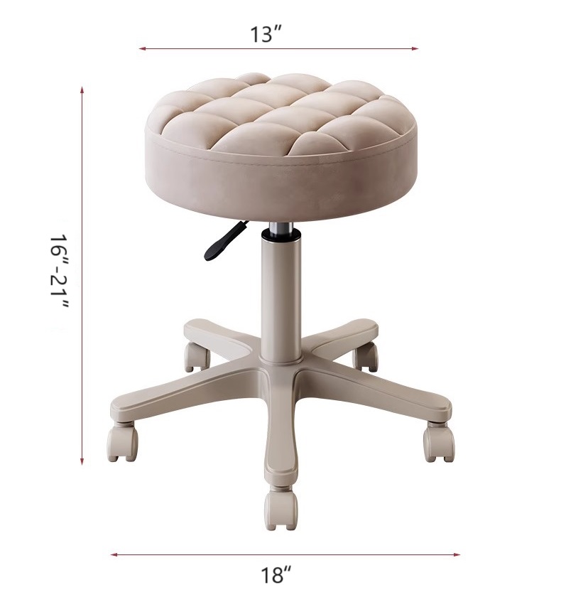 Tabouret pivotant à hauteur réglable, tabouret roulant hydraulique robuste pour cuisine, salon, bar, bureau, massage